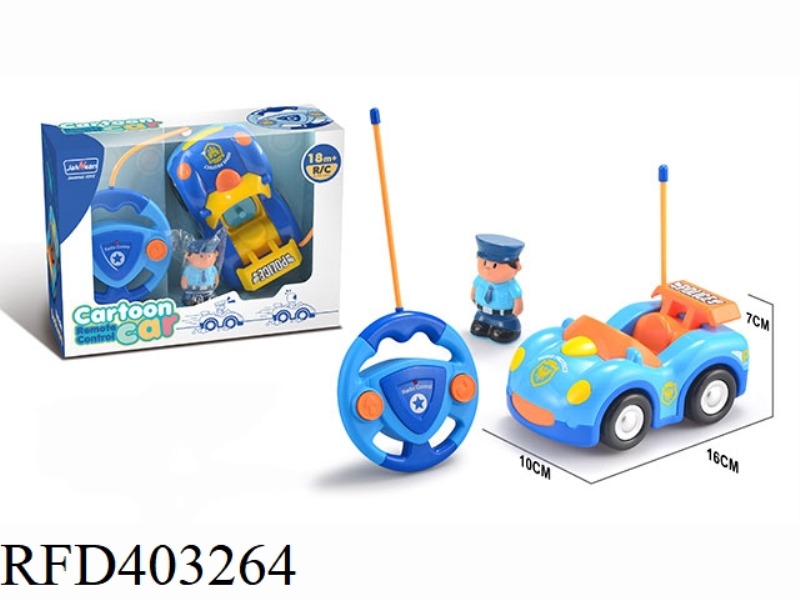 REMOTE CONTROL TWO-CHANNEL CARTOON POLICE CAR