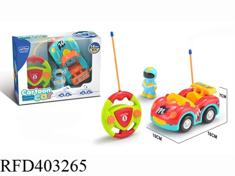 REMOTE CONTROL TWO-CHANNEL CARTOON RACING CAR