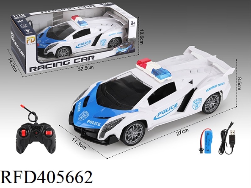 1:16 POISON POLICE CAR FOUR-WAY REMOTE CONTROL CAR (INCLUDE)