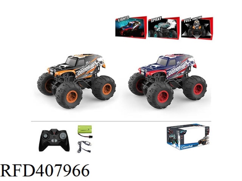 1:16 BIGFOOT OFF-ROAD VEHICLE (SPRAY LIGHT MUSIC) 2.4G