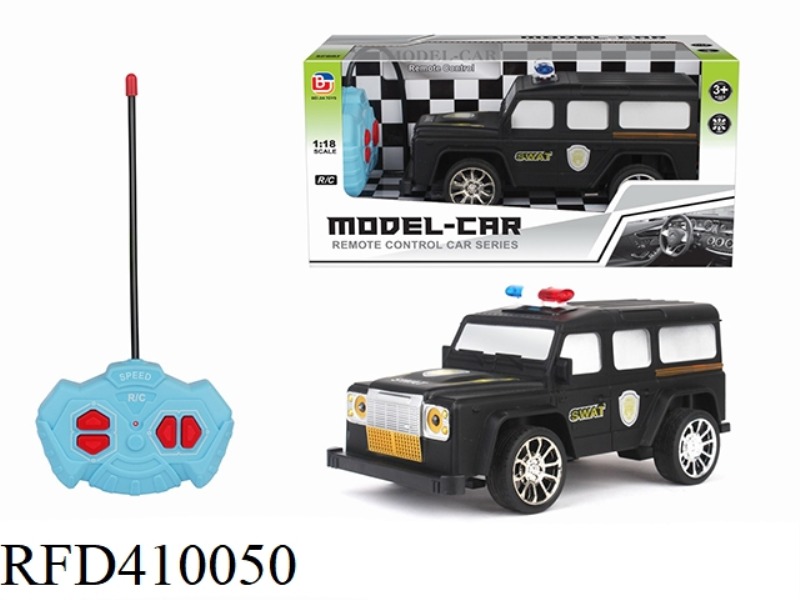 1:18 FOUR-CHANNEL OFF-ROAD REMOTE CONTROL POLICE LAND ROVER DEFENDER (NOT INCLUDE)