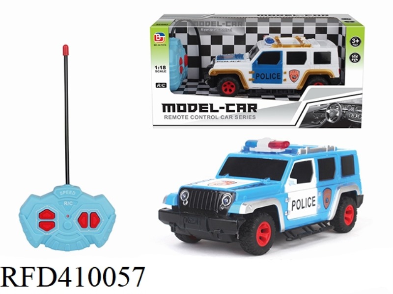 1:18 FOUR-CHANNEL REMOTE CONTROL POLICE CAR WRANGLER (NOT INCLUDE)