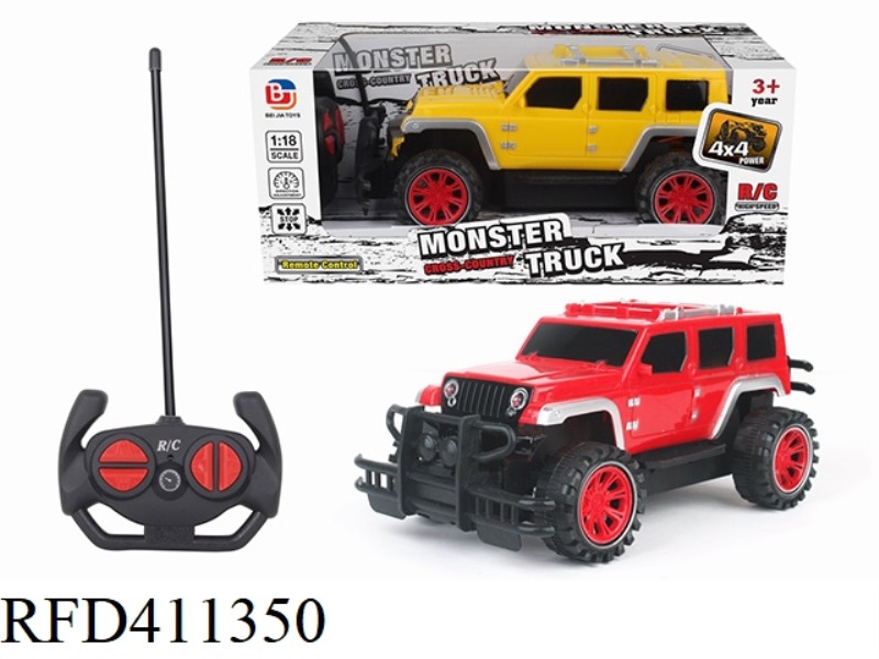 1:18 FOUR-CHANNEL CROSS-COUNTRY REMOTE CONTROL CAR WRANGLER (WITHOUT BATTERY)