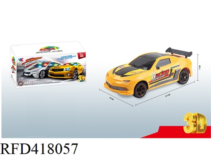 1:18 ELECTRIC UNIVERSAL BUMBLEBEE 3D LIGHT MUSIC RACING CAR