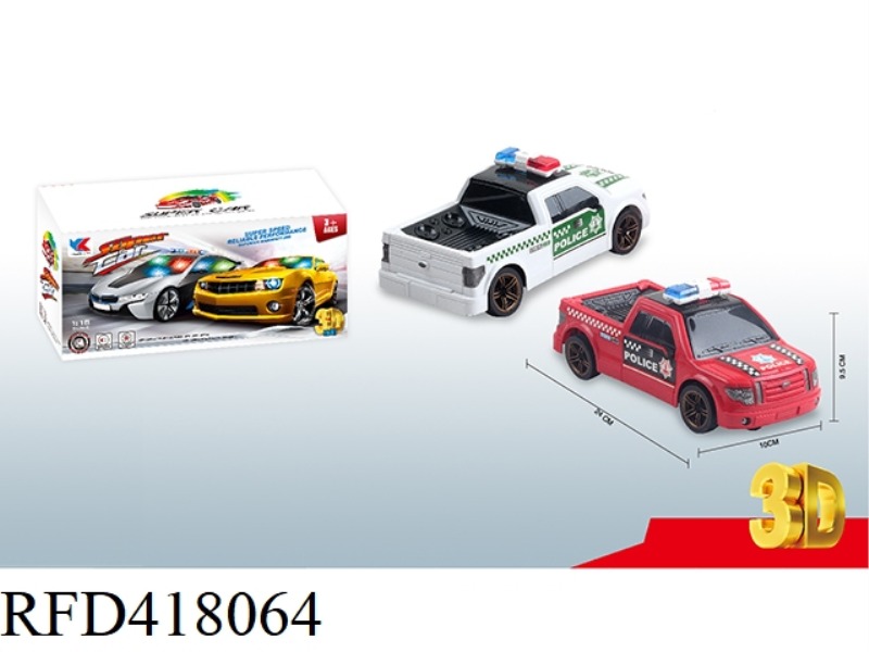 1:18 ELECTRIC UNIVERSAL HEAD 3D LIGHT MUSIC POLICE CAR