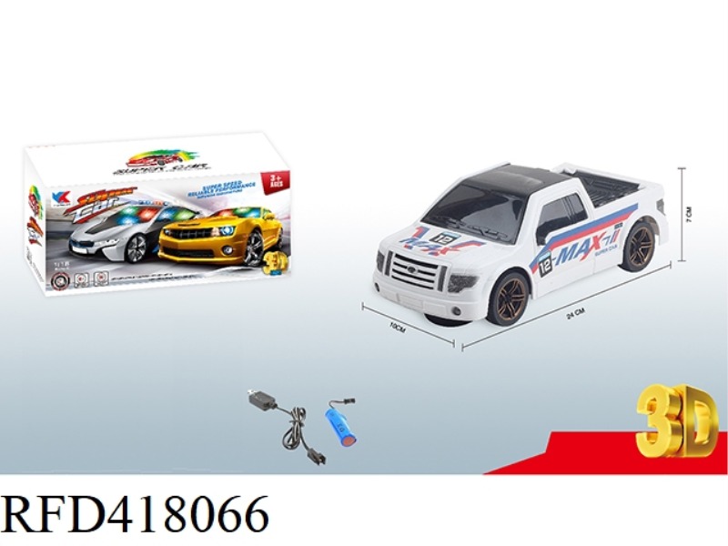 1:18 ELECTRIC UNIVERSAL HEAD 3D LIGHT MUSIC RACING CAR