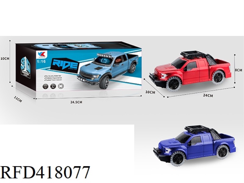ELECTRIC UNIVERSAL 3D LIGHTS + WHEEL COLORFUL LIGHTS 1:16 FORD F150 RAPTOR OFF-ROAD SIMULATION