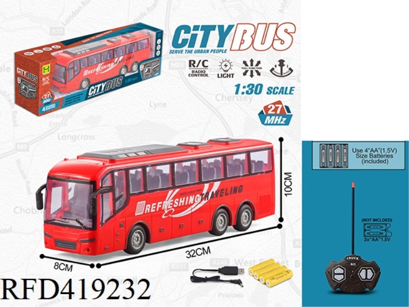 1:30 FOUR-CHANNEL LIGHT BUS REMOTE CONTROL CAR