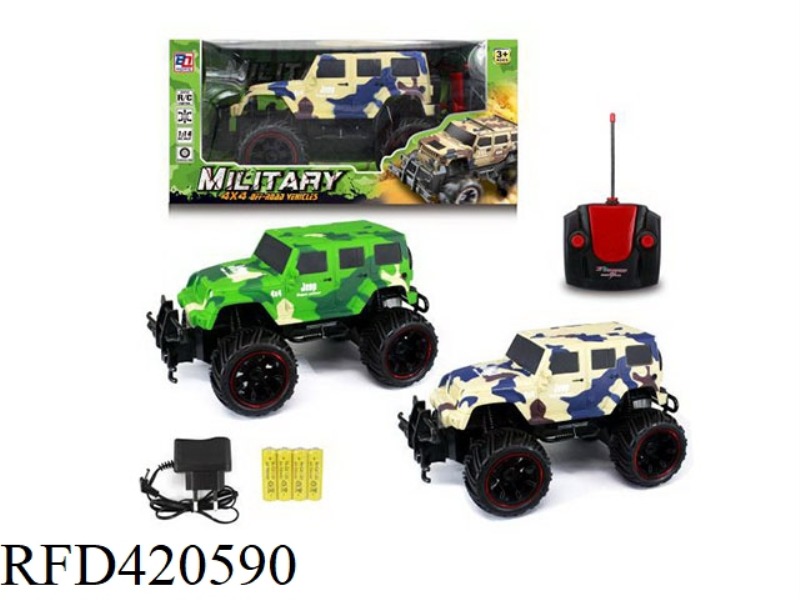 1:14 CAMOUFLAGE JEEP FOUR-CHANNEL REMOTE CONTROL CAR (INCLUDE)