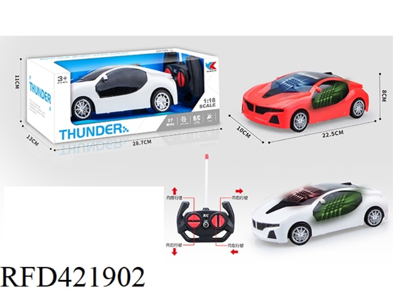 FOUR-CHANNEL REMOTE CONTROL 3D LIGHT 1:18 SIMULATION CAR (NOT INCLUDE)