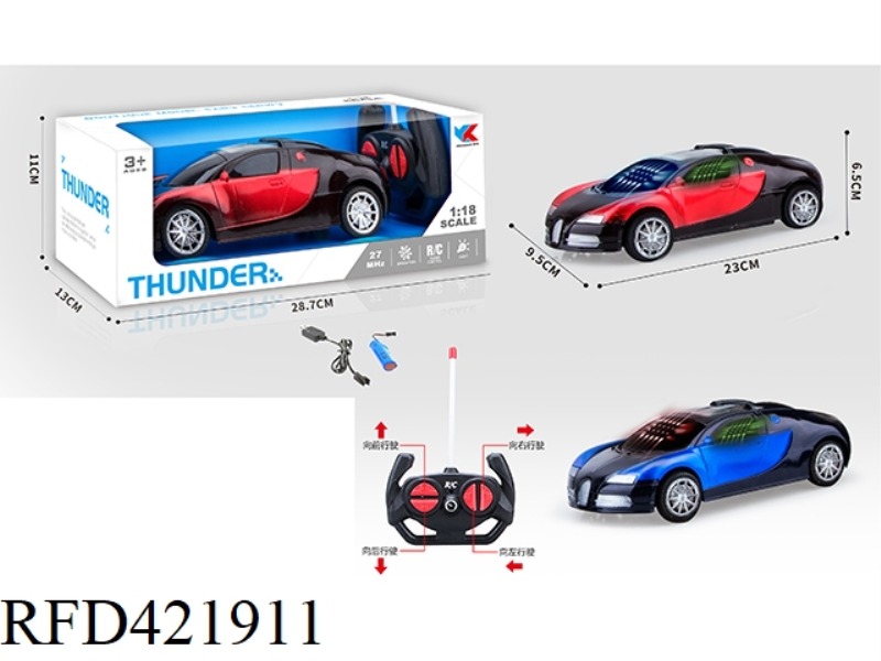 FOUR-CHANNEL REMOTE CONTROL 3D LIGHT 1:18 SIMULATION CAR(INCLUDE)