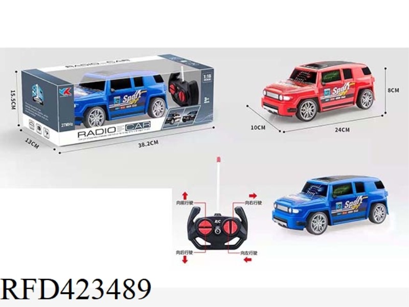 TOYOTA OFF-ROAD 1:16 FOUR-CHANNEL REMOTE CONTROL CAR WITH 3D LIGHTS