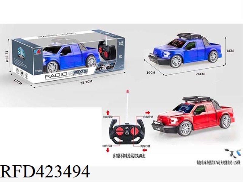 F150 FORD RAPTOR 1:16 FOUR-CHANNEL SIMULATION REMOTE CONTROL CAR WITH 3D LIGHTS