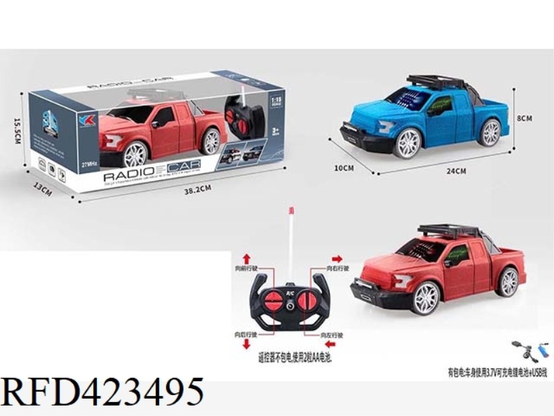 F150 FORD RAPTOR 1:16 FOUR-CHANNEL CRACK SIMULATION REMOTE CONTROL CAR WITH 3D LIGHTS