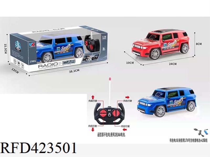 TOYOTA OFF-ROAD 1:16 FOUR-CHANNEL REMOTE CONTROL CAR WITH 3D LIGHTS