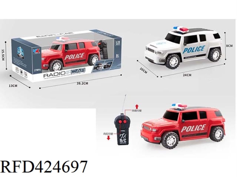 TOYOTA OFF-ROAD 1:16 TWO-WAY REMOTE CONTROL POLICE CAR WITHOUT LIGHT AND MUSIC