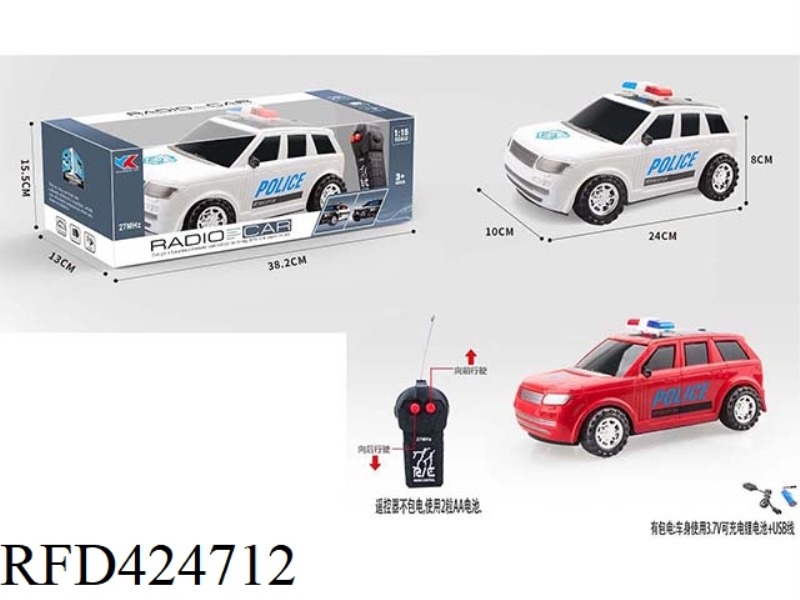 LAND ROVER OFF-ROAD 1:16 TWO-WAY REMOTE CONTROL POLICE CAR WITHOUT LIGHT AND MUSIC