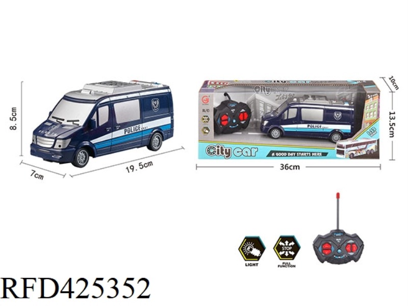 1:32 FOUR-WAY LIGHT REMOTE CONTROL SPECIAL POLICE CAR (NOT INCLUDING ELECTRICITY)