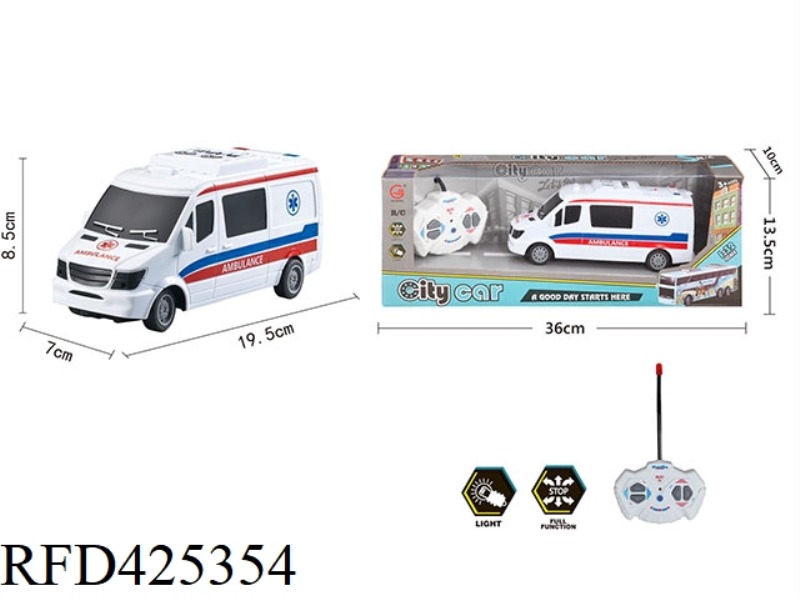 1:32 FOUR-WAY LIGHT REMOTE CONTROL AMBULANCE (NOT INCLUDING ELECTRICITY)