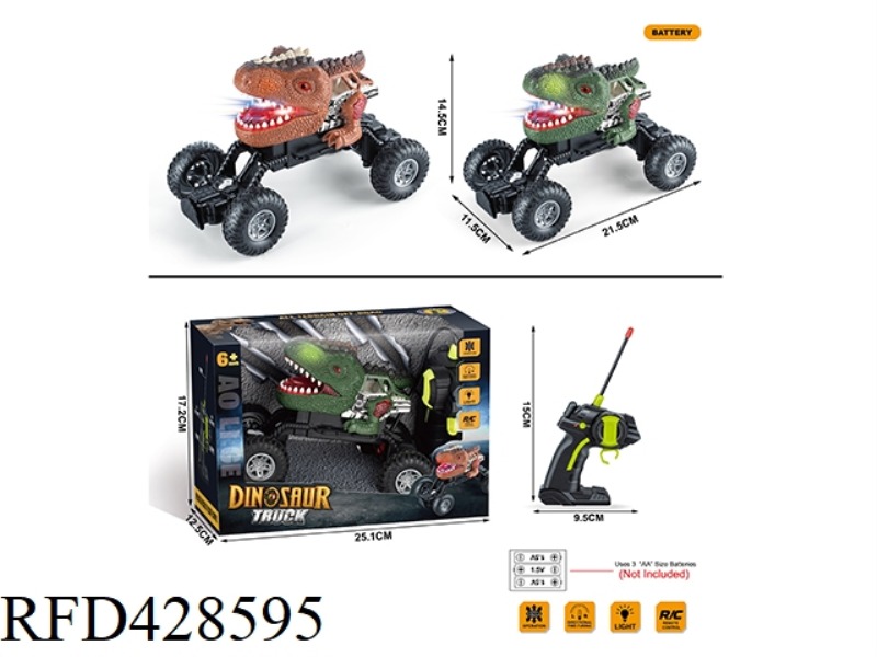 R/C 4-CH DINOSAUR CAR WITG LIGHT