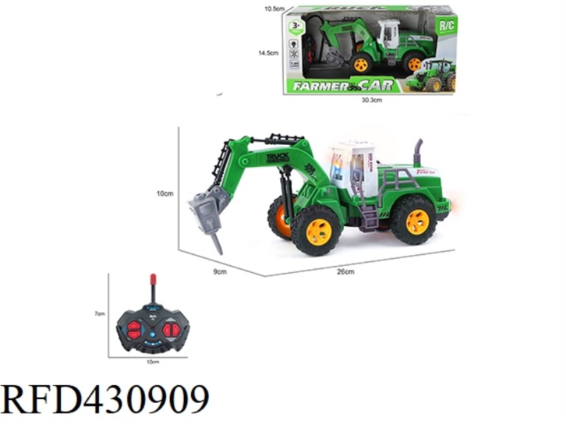 1:30 FOUR-CHANNEL LIGHTING REMOTE CONTROL HIGH-ARM DRILLING FARMER ENGINEERING VEHICLE