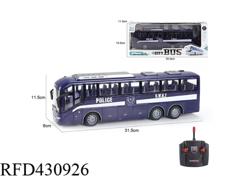 1:30 FOUR-CHANNEL REMOTE CONTROL LIGHT POLICE CAR BUS