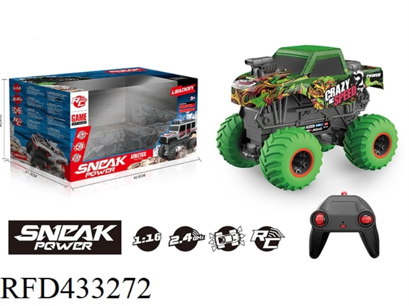 2.4G, 1:16 BIG WHEEL OFF-ROAD VEHICLE (INCLUDE)