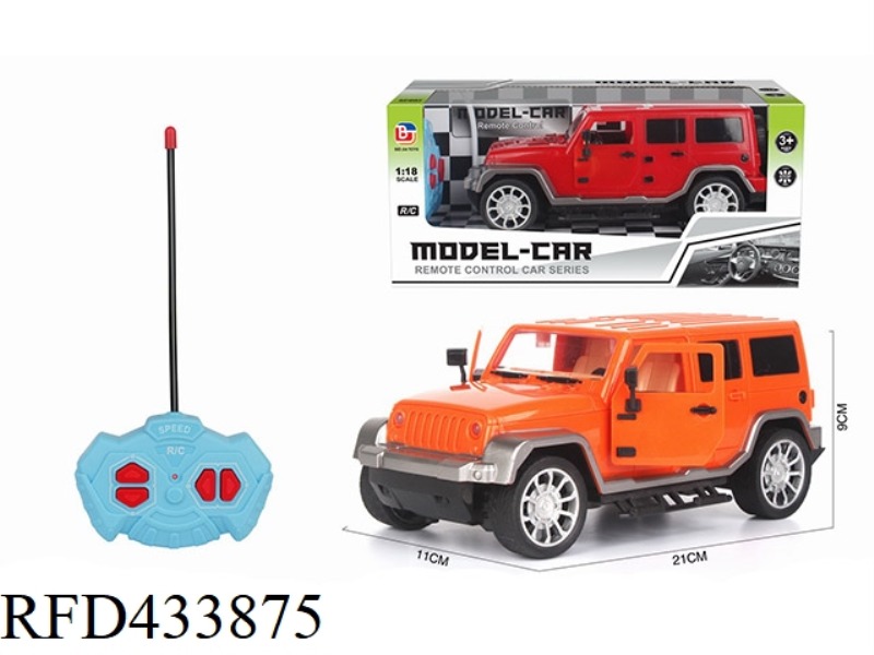 1: 18 FOUR CHANNEL OPEN DOOR REMOTE CONTROL VEHICLE HORSE SHEPHERD (NOT INCLUDED)