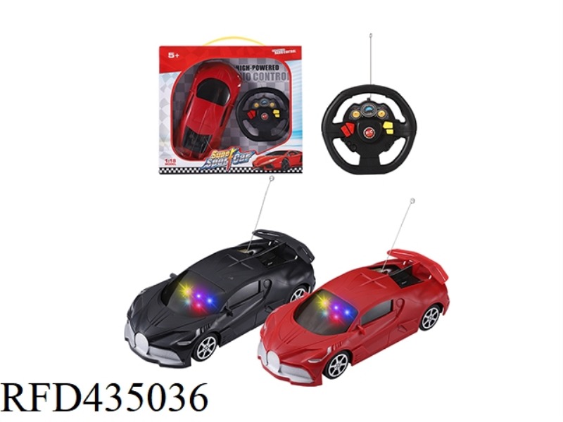 TWO-CHANNEL RC CAR WITH 3D LIGHT1:18