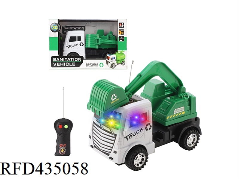 TWO-CHANNEL ENGINEERING REMOTE CONTROL CAR WITH 3D LIGHT 1:20