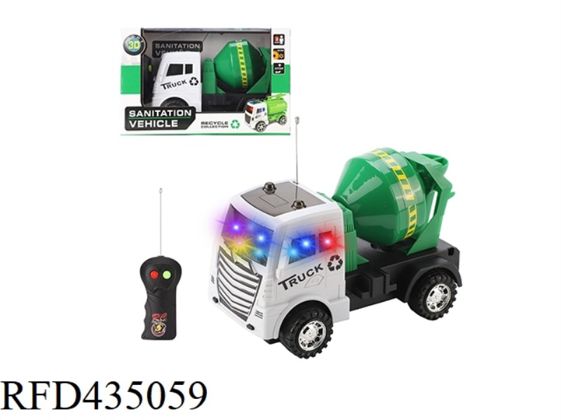 TWO-CHANNEL ENGINEERING REMOTE CONTROL CAR WITH 3D LIGHT 1:20