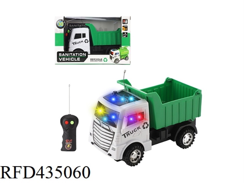 TWO-CHANNEL ENGINEERING REMOTE CONTROL CAR WITH 3D LIGHT 1:20