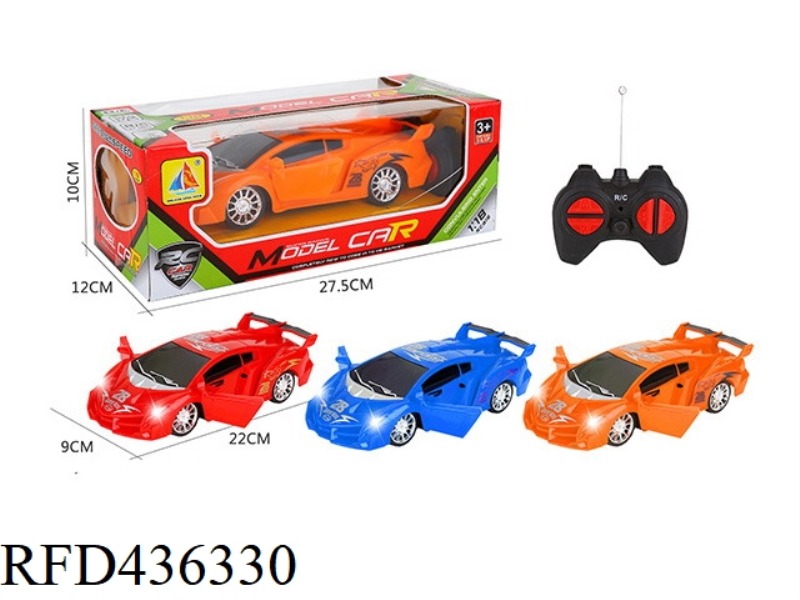 1:18 FOUR-WAY REMOTE CONTROL CAR WITH LIGHTS