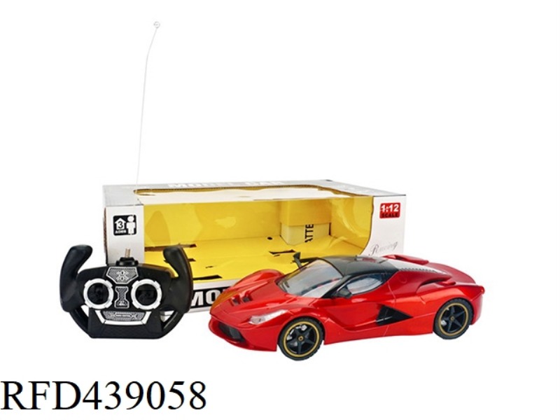 1:12 FOUR-CHANNEL REMOTE CONTROL CAR WITH ELECTRICITY AND CHARGER WITH LIGHT
