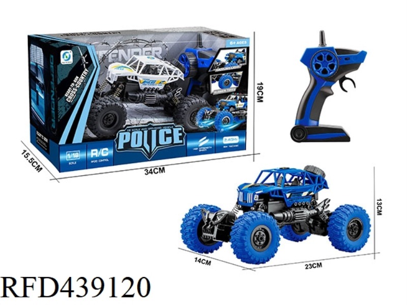 1:18 POLICE CAR OFF-ROAD CLIMBING CAR WITH LIGHTS 2.4G (NOT INCLUDED)