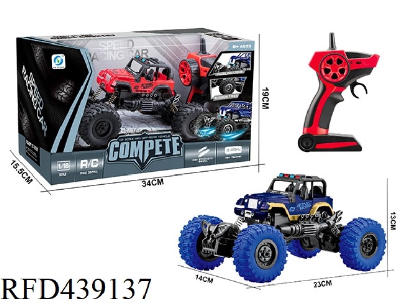 1:18 SIMULATION JEEP CLIMBING CAR WITH LIGHTS 2.4G (NOT INCLUDED)