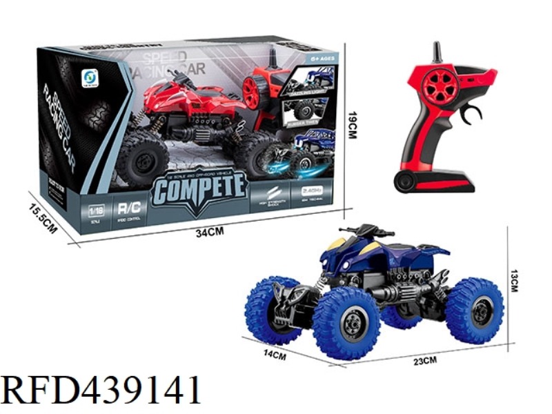 1:18 SIMULATION MOTORCYCLE CLIMBING CAR WITH LIGHTS 2.4G (NOT INCLUDED)