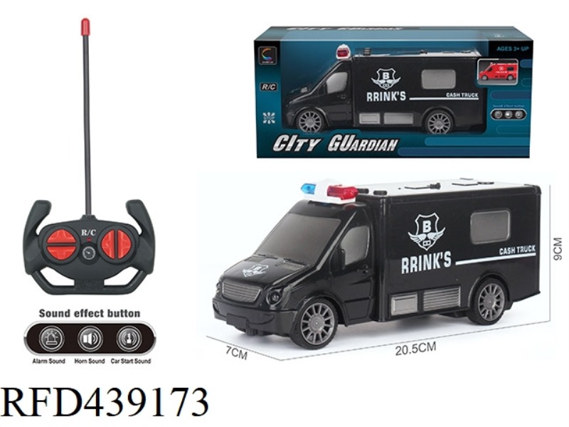 1: 18 FOUR-CHANNEL REMOTE CONTROL VEHICLE WITH LIGHT AND MUSIC (ESCORT VEHICLE)
