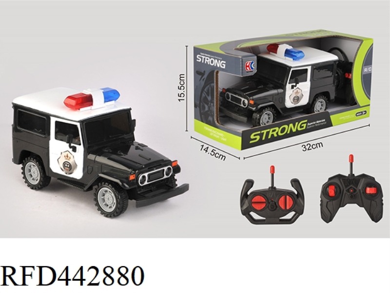 1: 14 FOUR-CHANNEL REMOTE CONTROL OFF-ROAD POLICE VEHICLE