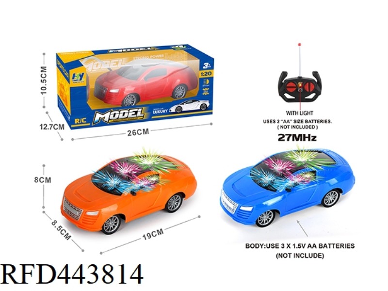 1: 20 CROSS WITH 3D LIGHT AUDI REMOTE CONTROL CAR (NOT INCLUDING ELECTRICITY) MIXED WITH BLUE, RED A