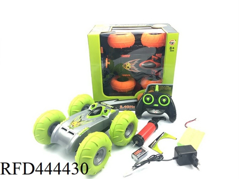 2.4G FOUR-CHANNEL REMOTE CONTROL AIR PUMP WHEEL JUMPING ACROBATIC VEHICLE