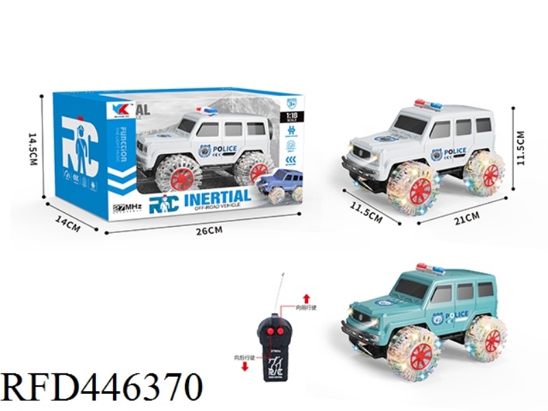 1: 18 TWO-WAY MERCEDES BENZ BIG G POLICE CAR + HEADLIGHTS + FOUR-WHEEL COLORFUL GLARE LIGHTS