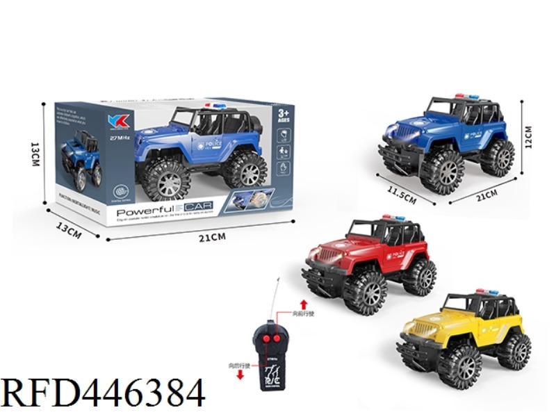 1: 18 TWO-WAY JEEP POLICE CAR + HEADLIGHTS