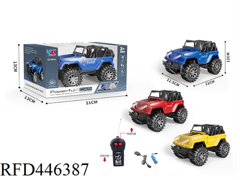1: 18 TWO-WAY JEEP SIMULATION VEHICLE + HEADLIGHTS