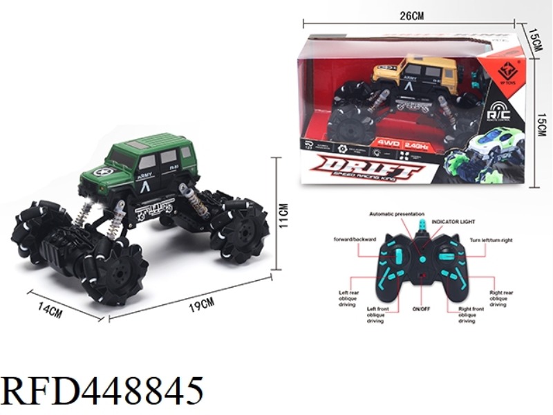 2.4G SIDE RUNNING REMOTE CONTROL MERCEDES BENZ MILITARY VEHICLE