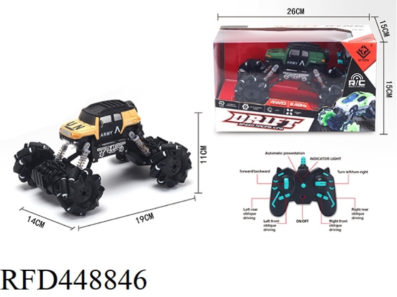 2.4G SIDE REMOTE CONTROL TOYOTA MILITARY VEHICLE