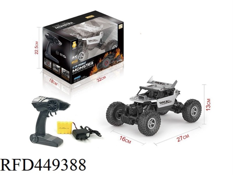 1:18 2.4G TAIL WING ALLOY CLIMBING RC CAR