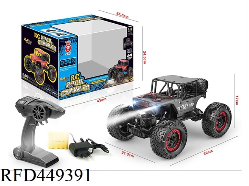 1:14 ALLOY FOUR-WHEEL DRIVE CLIMBING CAR. WITH LIGHTS