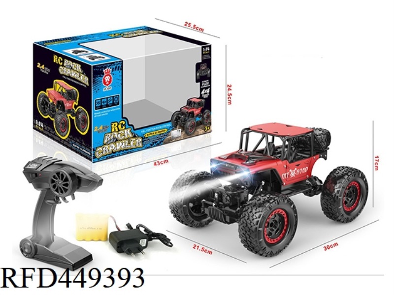 1:14 ALLOY FOUR-WHEEL DRIVE CLIMBING CAR. WITH LIGHTS