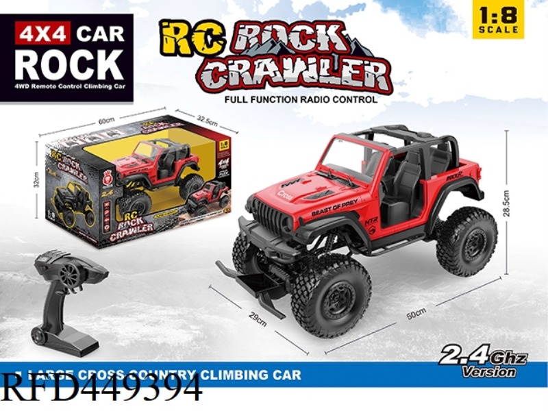1:8 FOUR-WHEEL DRIVE OFF-ROAD JEEP